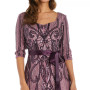 Women's Sequinned Long Fit & Flare Dress