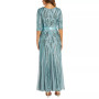 Women's Sequinned Long Fit & Flare Dress