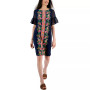 Women's Border-Print Ruffled-Sleeve Dress, Created for Macy's