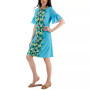 Women's Border-Print Ruffled-Sleeve Dress, Created for Macy's