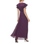 Women's Pleated Flutter-Sleeve Gown