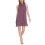Women's Polka-Dot Tie-Neck Shift Dress
