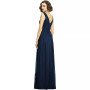 Shirred Chiffon Gown
