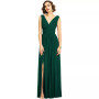Shirred Chiffon Gown
