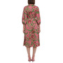 Women's Printed 3/4-Sleeve Midi Dress