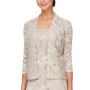 2-Pc. Lace Jacket & Midi Dress Set