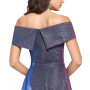 Women's Off-The-Shoulder Shimmer Wrap Style Gown