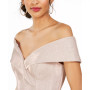 Women's Off-The-Shoulder Shimmer Wrap Style Gown