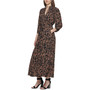Women's Tie-Neck Smocked-Yoke Maxi Dress