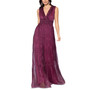 Women's Metallic Crinkled Smocked Gown