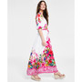 Women's Floral V-Neck Maxi Dress, Created for Macy's