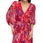 Women's Floral-Print High-Low Chiffon Dress