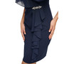 Women's Capelet Ruffled-Cascade Dress