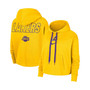 Women's Gold Los Angeles Lakers Courtside Cropped Pullover Hoodie