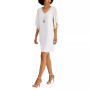 Petite Split-Sleeve V-Neck Shift Dress, Created for Macy's