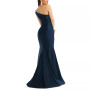 Women's One-Shoulder Stretch Satin Mermaid Gown