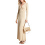 Women's O-Ring V-Neck Maxi Dress