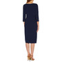 Women's Tipped Tie-Front 3/4-Sleeve Dress