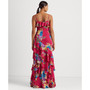 Women's Floral Georgette Tiered Gown