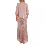 Women's Sequinned Long Dress and Jacket
