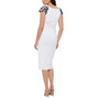Women's Embroidered-Top Draped Bodycon Dress