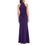 Women's High-Neck Ruffle-Detail Slit-Hem Gown