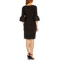 Women's Bell-Cuff Draped Jersey Dress