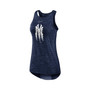 Women's Navy New York Yankees Logo Fade High Neck Performance Tank Top