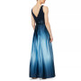 Ombré Satin Bow Sash Gown