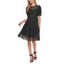 Lace Puff-Sleeve Dress