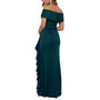 Ruffled Off-The-Shoulder Gown
