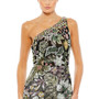 Women's Embellished Floral One Shoulder Gown