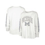 Women's White Michigan Wolverines Statement SOA 3-Hit Long Sleeve T-shirt