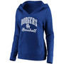 Women's Royal Los Angeles Dodgers Victory Script Crossover Neck Pullover Hoodie