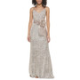 Women's Sequined Organza-Flower Gown