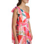 Women's Floral-Print Bow-Tie One-Shoulder Gown