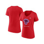 Women's Branded Red Team USA Figure Skating V-Neck T-shirt