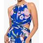 Women's Floral-Print Chiffon Halter Gown