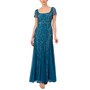 Women's Beaded Square-Neck Mermaid Gown