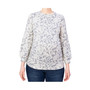Balloon Sleeve Heather Grey Jacquard Maternity Sweatshirt