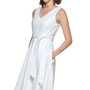 Women's V-Neck Sleeveless Belted Dress