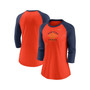 Women's Orange, Navy Houston Astros Next Up Tri-Blend Raglan 3/4-Sleeve T-shirt