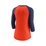 Women's Orange, Navy Houston Astros Next Up Tri-Blend Raglan 3/4-Sleeve T-shirt