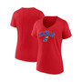 Women's Branded Red Kansas Jayhawks Evergreen Campus V-Neck T-shirt
