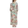 Women's Floral-Print 3/4-Sleeve Faux-Wrap Dress