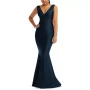 Women's Ruched-Shoulder Sleeveless Mermaid Gown