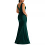 Women's Ruched-Shoulder Sleeveless Mermaid Gown