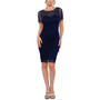 Women's Sequined Mesh-Sleeve Sheath Dress