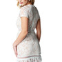 Lace Cap-Sleeve Mini Dress