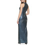 Women's Sequined Ruched Halter Gown